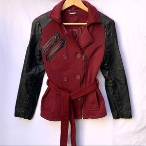 Leather Sleeve Jacket